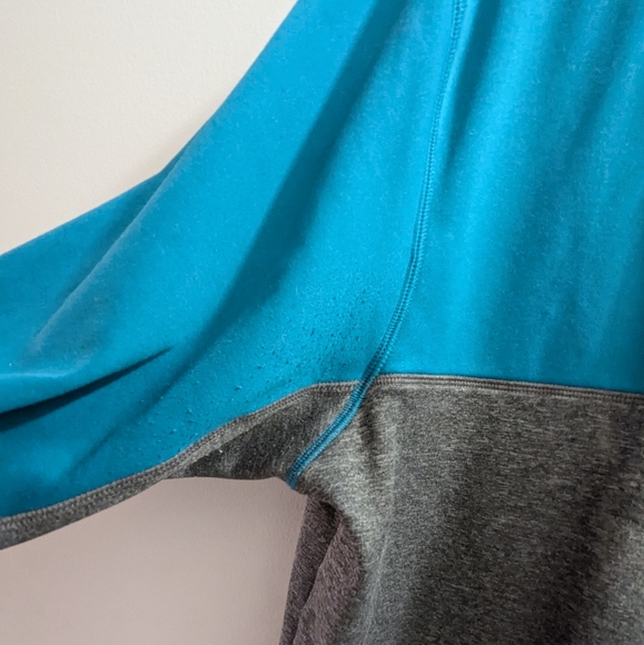 Champion Hoodie Fleece Jacket Gray and Blue Full Zip Pocket Men's Large - Picture 6 of 10